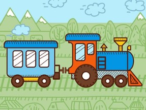 Trains For Kids Coloring Image