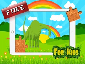 Dinosaur Rex Jigsaw Puzzle Farm - Fun Animated Kids Jigsaw Puzzle with HD Cartoon Dinosaurs Image