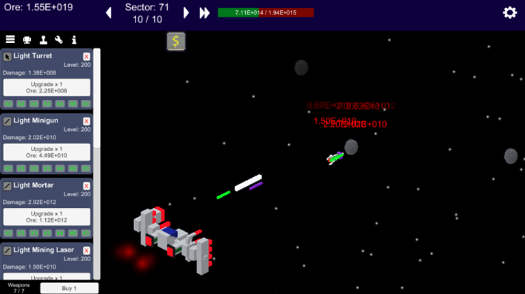 Space Idle Miner (prototype) Game Cover