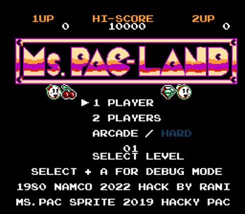 MS. PAC LAND - Ms. Pac Man Namco OVERHAUL Patch Game Cover