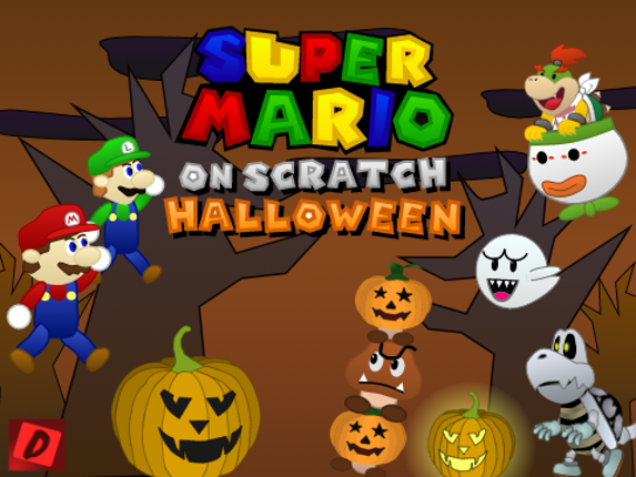 Super Mario on Scratch Halloween - HTML Port Game Cover