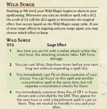 wild magic artificer (5e) Image