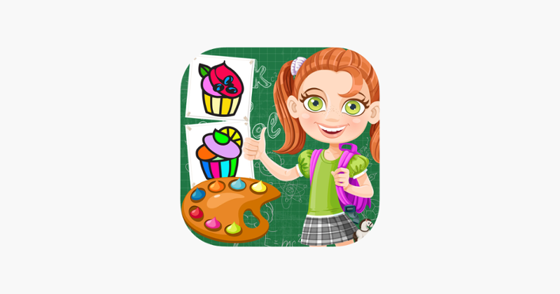 Cupcake Coloring Book Kids Game Game Cover
