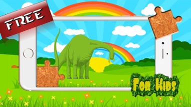 Dinosaur Rex Jigsaw Puzzle Farm - Fun Animated Kids Jigsaw Puzzle with HD Cartoon Dinosaurs Image