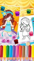 Little Girl Fashion Coloring World Drawing Educational Kids Game Image