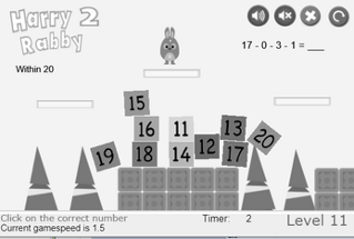 HarryRabby2 Subtraction with 4  numbers FREE Image