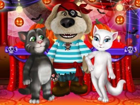 Talking Tom And Angela Halloween Party Image