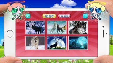 Wolf Jigsaw Puzzles, Drag and Drop Puzzle for Kids Image
