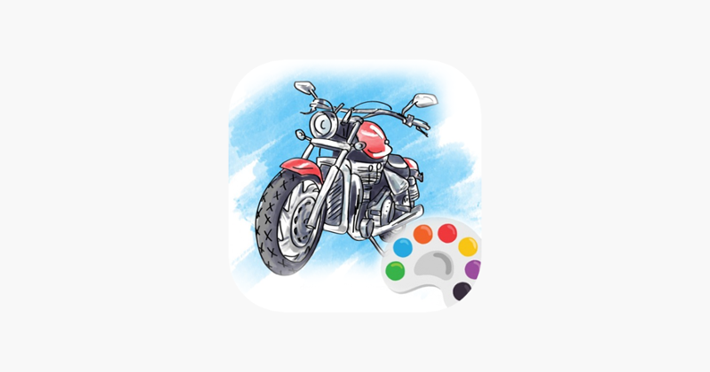 Motorcycle Racing Coloring Book For Kids Game Cover
