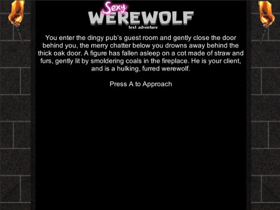Sexy Werewolf Text Adventure Game Cover