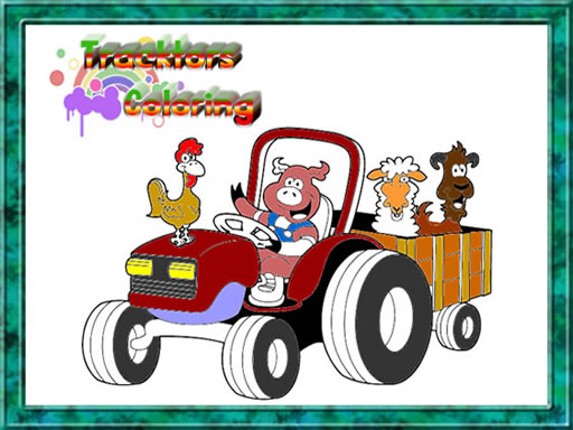 Tractor Coloring Pages Game Cover