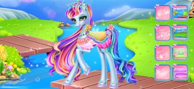 Rainbow Pony Care-Girl Game Image