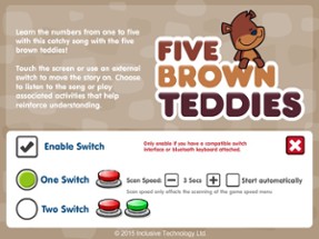 Five Brown Teddies Image