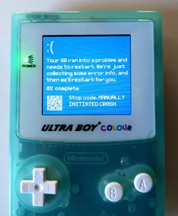 Game Boy Blue Screen of Death (BSOD) Game Cover