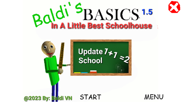 Baldi's Basics In A Litte Best Schoolhouse Game Cover