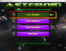 Asteroid -  - Accessible Game - One Button Simple Control System Image