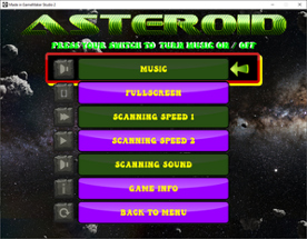 Asteroid -  - Accessible Game - One Button Simple Control System Image