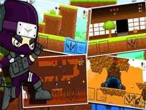 NINJA SIDE 2D (A platform jump n shoot game) Image