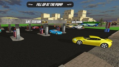 Crazy Car Gas Station Parking Image