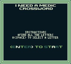 I need a medic - Crossword Image