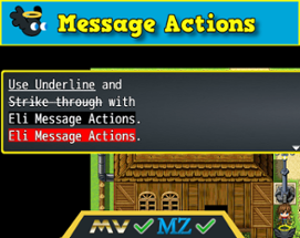 Hakuen Studio Message Actions for RPG Maker MV MZ Image