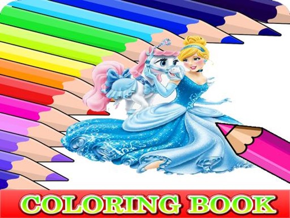 Coloring Book for Cinderella Game Cover