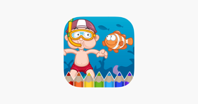 Sea Animals Coloring Book - Painting Game for Kids Image