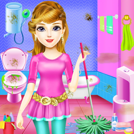 Baby Doll House Cleaning Game Cover