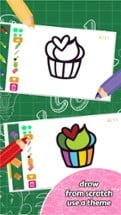 Cupcake Coloring Book Kids Game Image