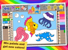 Colorful math «Animals» — Fun Coloring mathematics game for kids to training multiplication table, mental addition, subtraction and division skills! Image