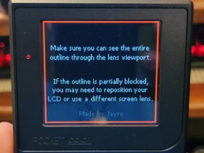 LCD & Lens Alignment Tools for GBC+GBA Image