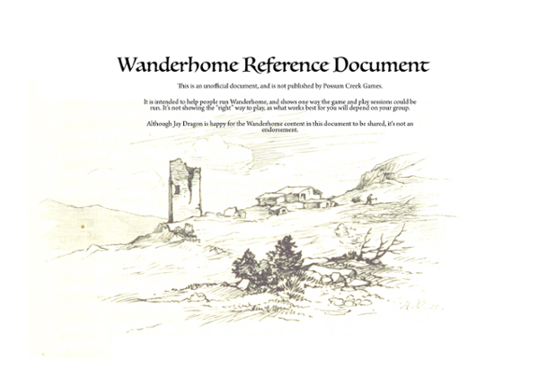 Wanderhome Reference Document Game Cover