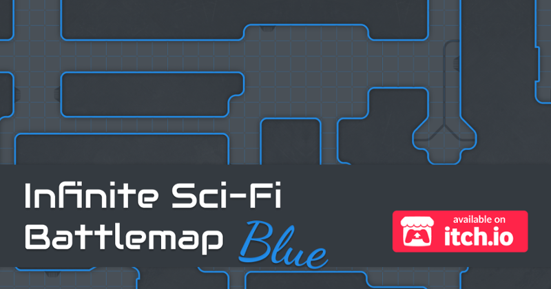 Infinite SciFi Battlemap - Blue Game Cover