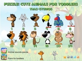 Puzzle: Cute animals for toddlers Image