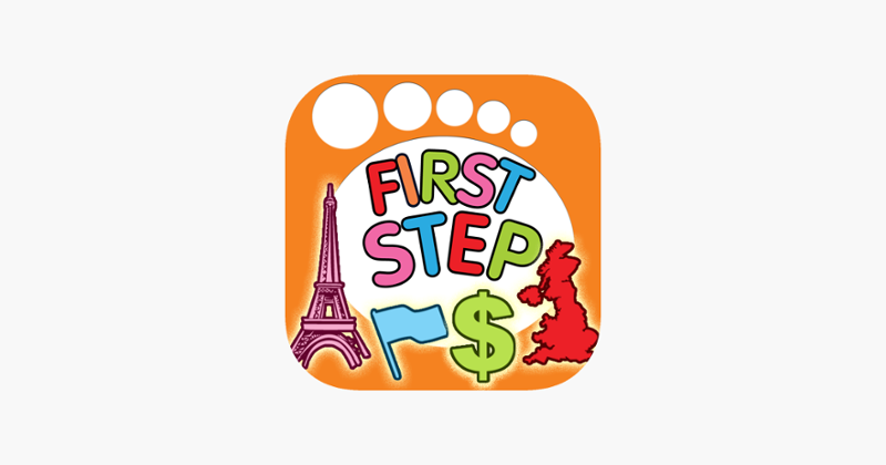First Step Country : Fun and Learning General Knowledge Geography game for kids to discover about world Flags, Maps, Monuments and Currencies. Game Cover