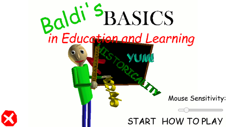 Baldi's Basics Classic V1.0 but for masochists Game Cover