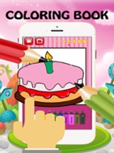 Valentine Cup Cake Bakery Coloring Book For Kids Image