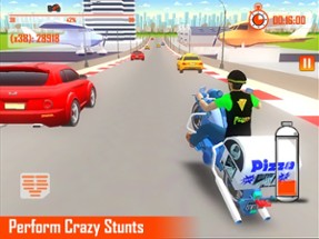 Bike Rider Pizza Delivery Game Image