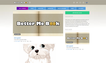 Better Me Book [Digital Diary and Self Help Platform] Image