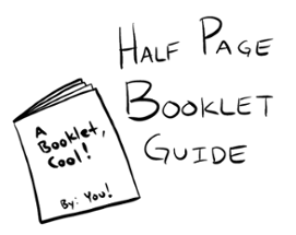 Half Page Zine Booklet Guide Image