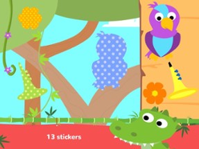 Fun Jungle Animals - Puzzles and Stickers for Kids Image