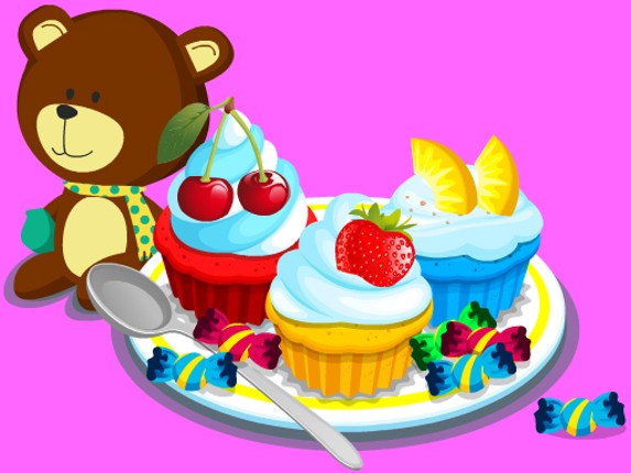 Cooking Colorful Cupcakes Game Cover