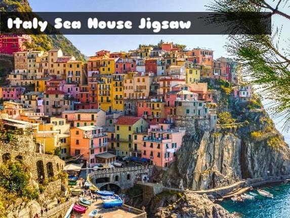 Italy Sea House Jigsaw Game Cover