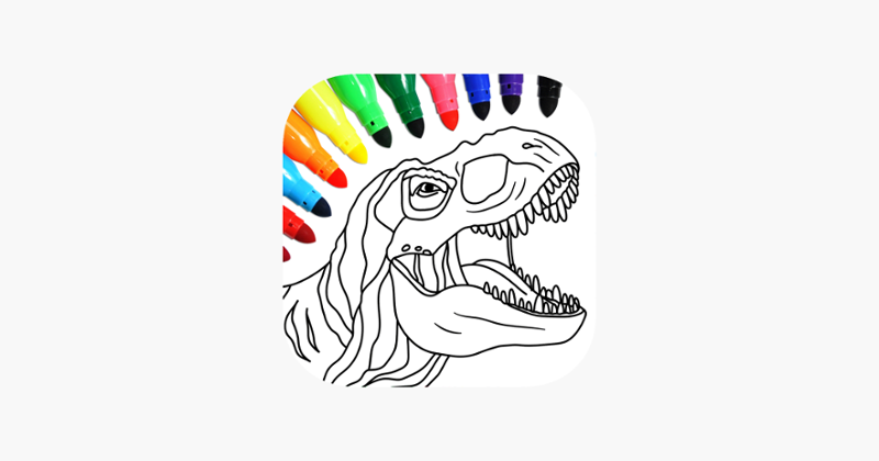 Dino coloring pages book Game Cover