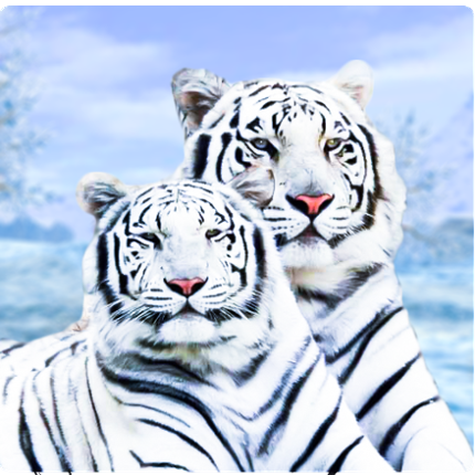 Wild White Tiger Family Simulator Game Cover