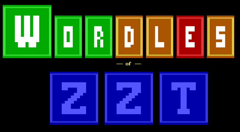 Wordles of ZZT Game Cover