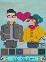 Valentines Pixel Coloring Book Image
