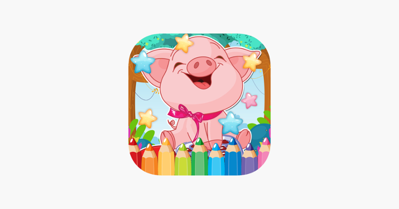 Pig Drawing Coloring Book - Cute Caricature Art Ideas pages for kids Game Cover