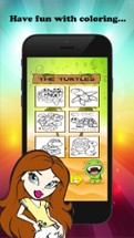 The Turtle Cartoon Paint and Coloring Book Learning Skill - Fun Games Free For Kids Image