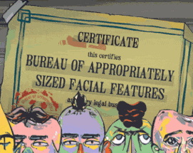 Bureau of Appropriately Sized Facial Features Image